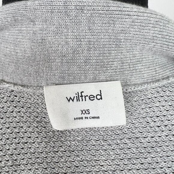 Wilfred Aritzia Silk Cotton Cashmere Blend Open Front Knit Cardigan with pockets - Picture 9 of 9